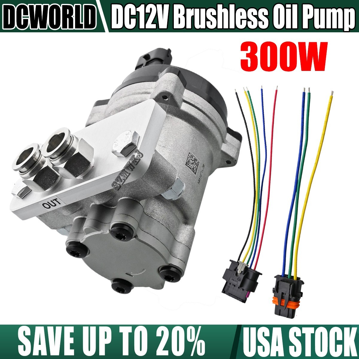 High-Magnetic Electric Gerotor Gear Pump DC12V 300W High Flow Brushless Oil Pump