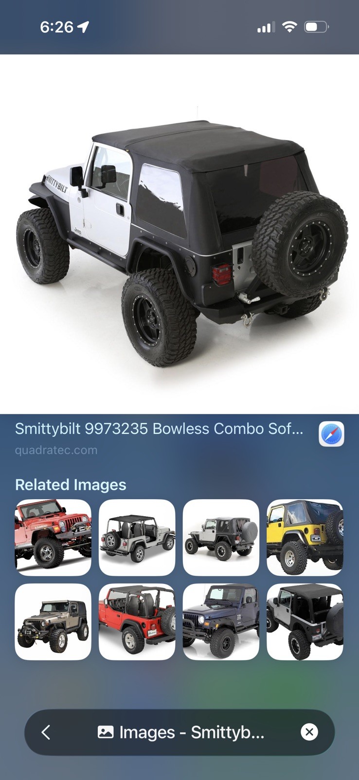 Smittybilt 9080235 OEM Replacement Soft Top for 2007-2009 Jeep Wrangler JK 4 Dr Smittybilt 9080235 OEM Replacement Soft Top for 2007-2009 Jeep Wrangler JK 4 Dr