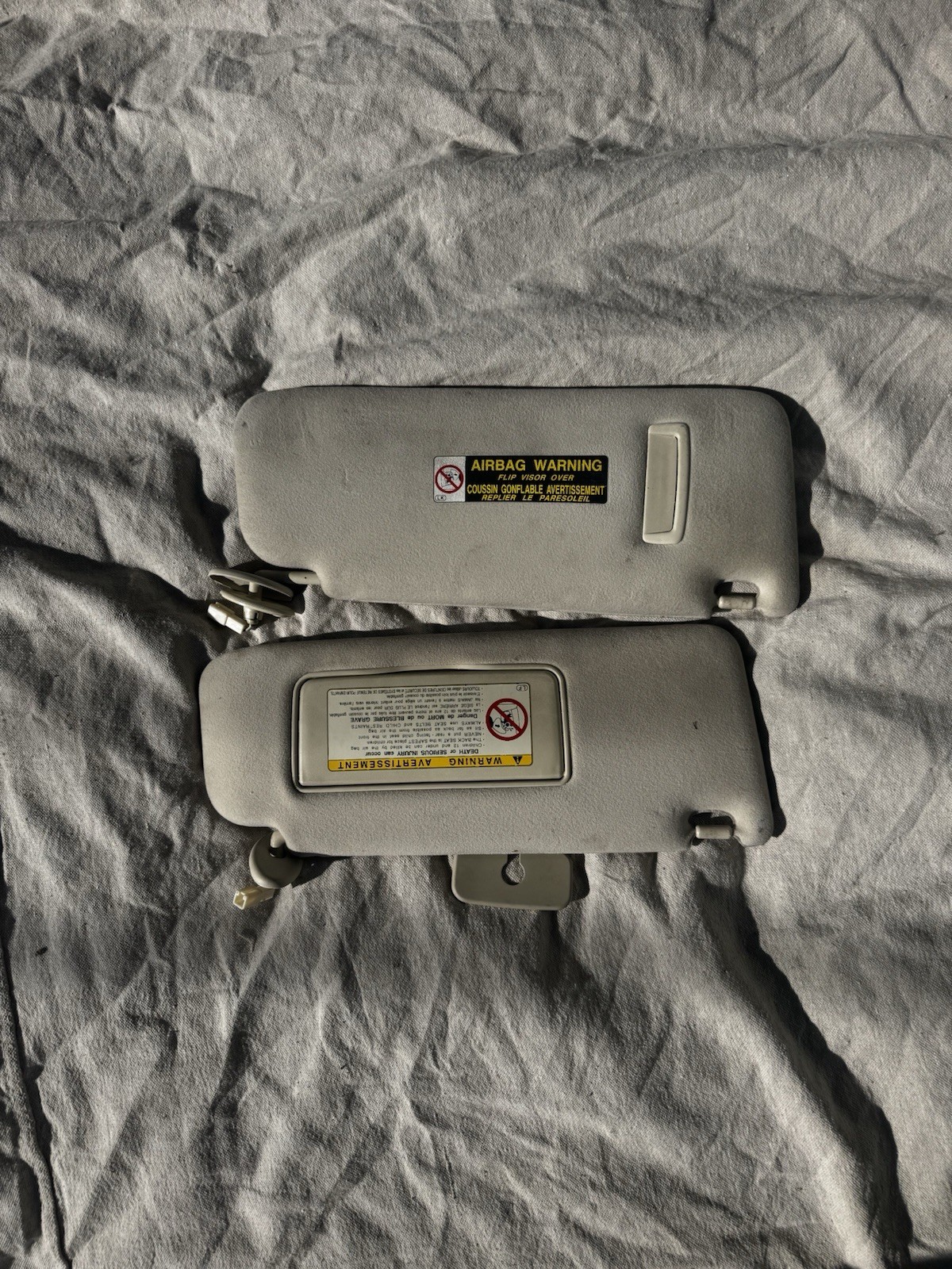01-06 Lexus LS430 Sun Visor Pair SET | Driver & Passenger | Tan OEM [FAST SHIP]