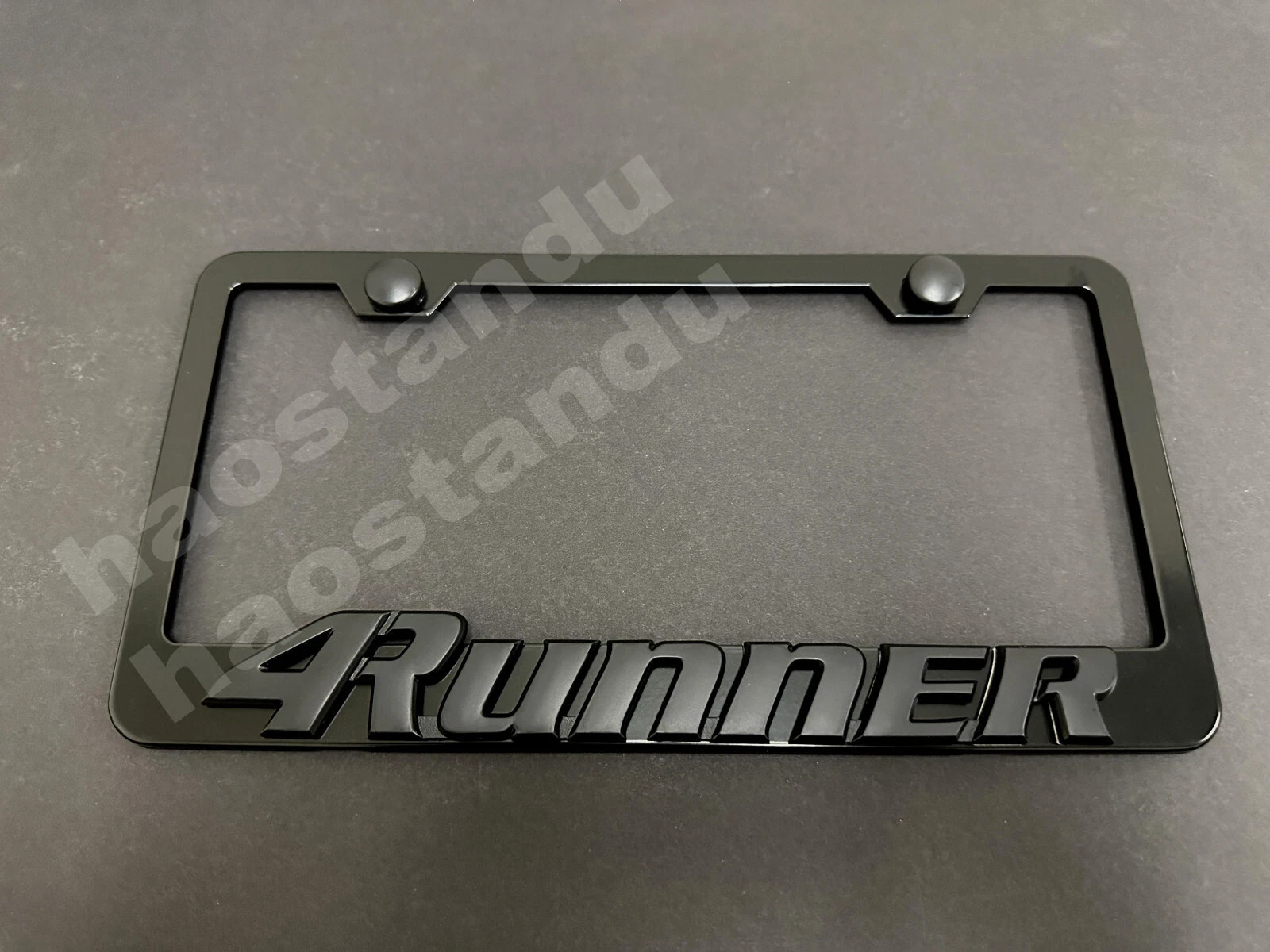 1x Black4Runner 3D Emblem BLACK Stainless License Plate Frame RUST FREE