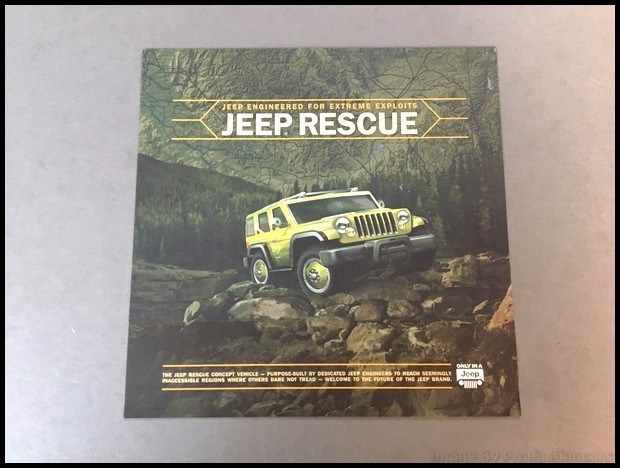 2004 Jeep Rescue Concept Showcar Vintage Car Sales Brochure