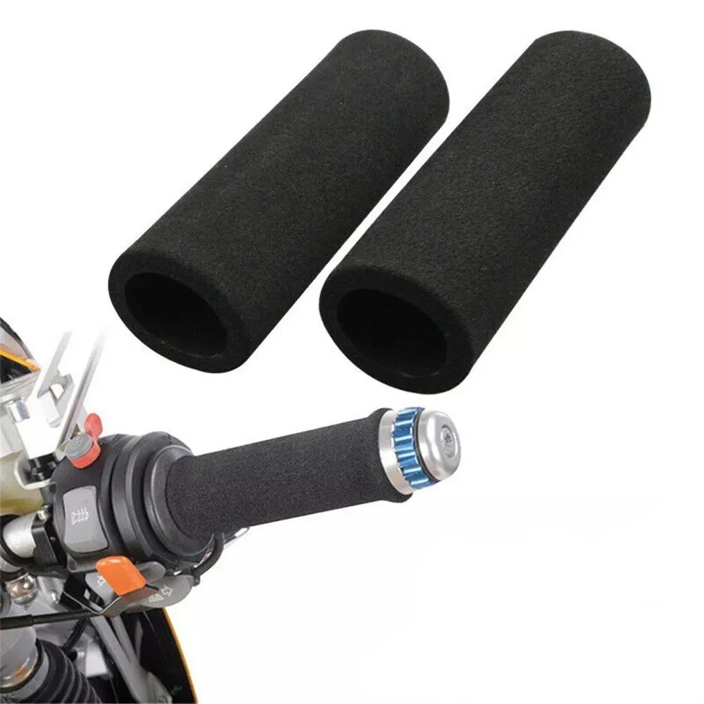 2Pcs Motorbike Motorcycle Anti Vibration Handle Bar Foam Comfort Slip Over Grips