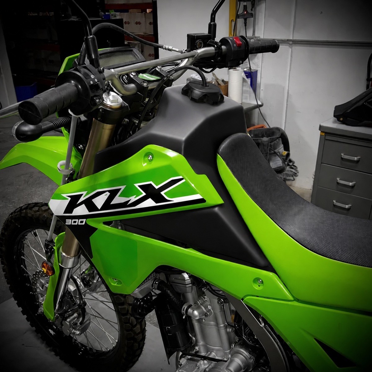 IMS 113166-BK1 3.8g Fuel Tank Black 1 For Kawasaki KLX250S (EFI) 2009-2020