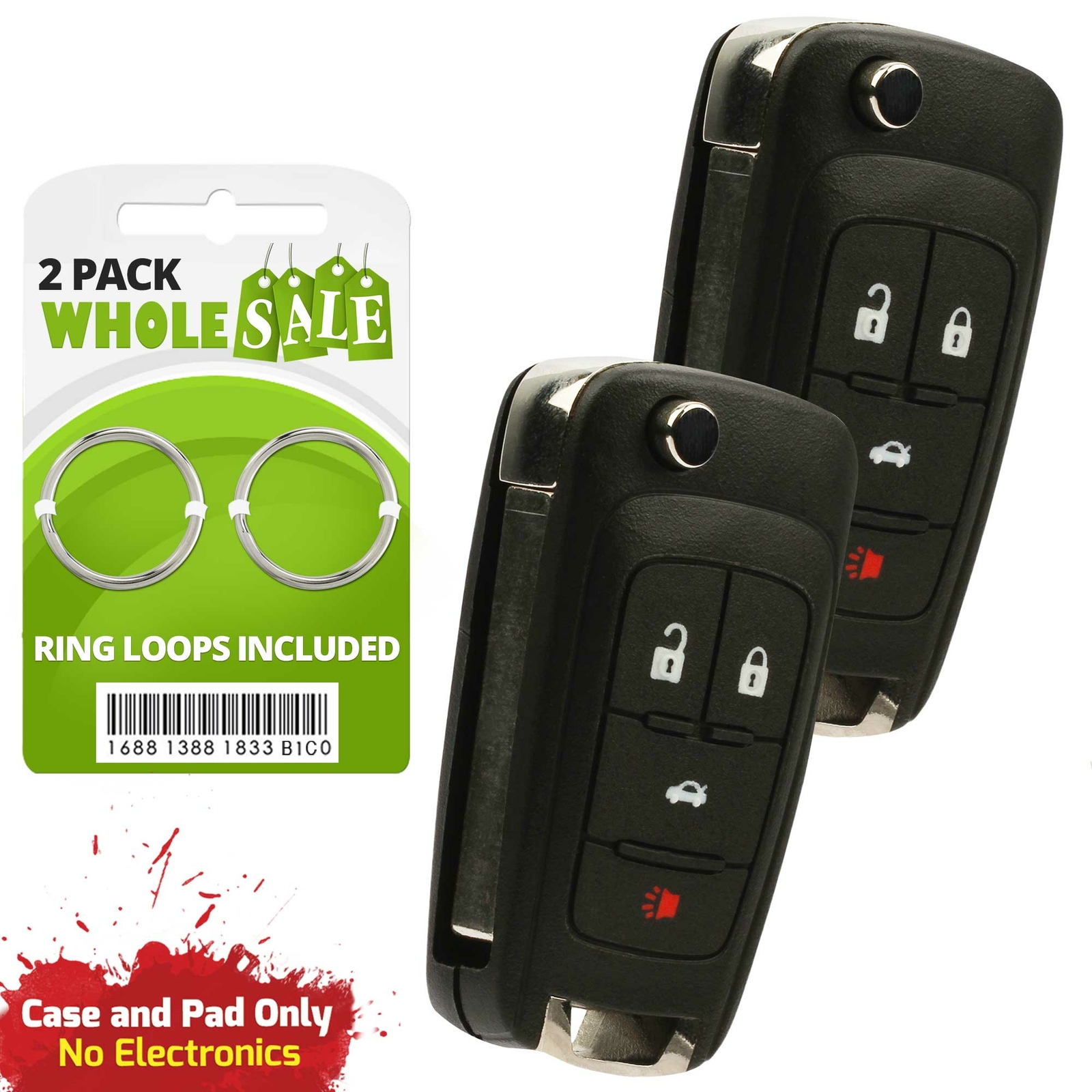 2 Replacement For 2014 2015 2016 GMC Terrain Key Fob Remote Shell Case 2 Replacement For 2014 2015 2016 GMC Terrain Key Fob Remote Shell Case