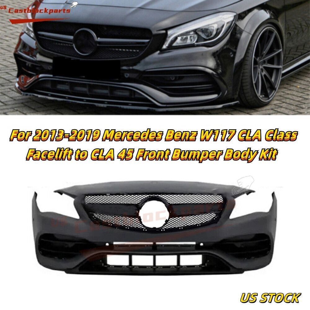 For 2013-2019 Mercedes Benz CLA Class W117  Facelift to CLA 45 Front Bumper Kit