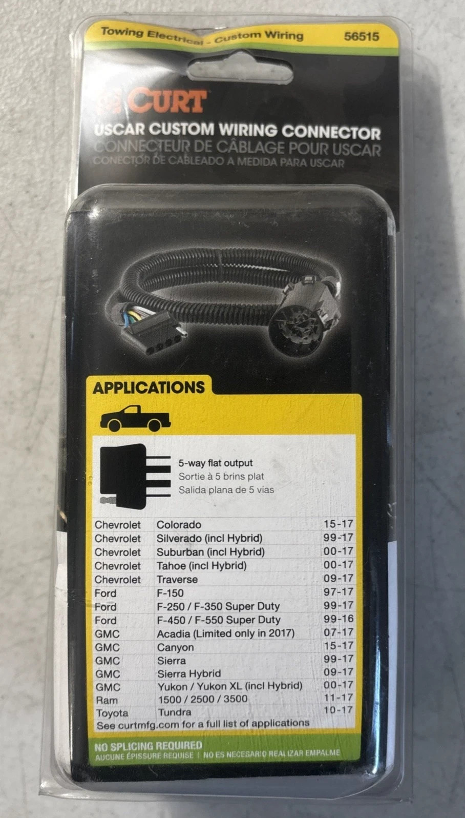 CURT 56515 Replacement Vehicle-Side 5-Pin Trailer Wiring Harness Connector