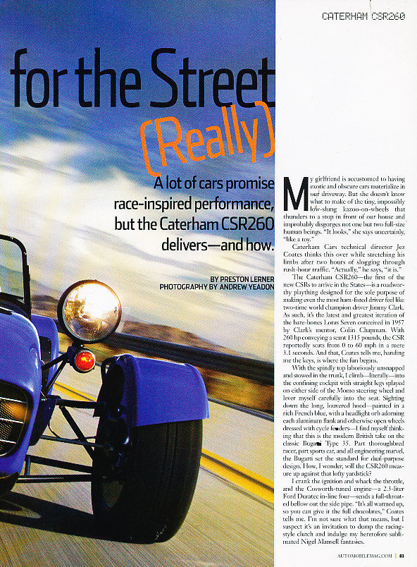 2006 Caterham CSR260 Seven - Classic Article A41-B 2006 Caterham CSR260 Seven - Classic Article A41-B