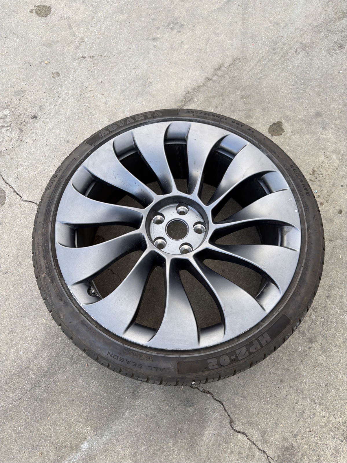 21x9.5 Front Tesla Model Y Uberturbine 2020 To 2025 OEM Wheel Rim With Tire 21x9.5 Front Tesla Model Y Uberturbine 2020 To 2025 OEM Wheel Rim With Tire