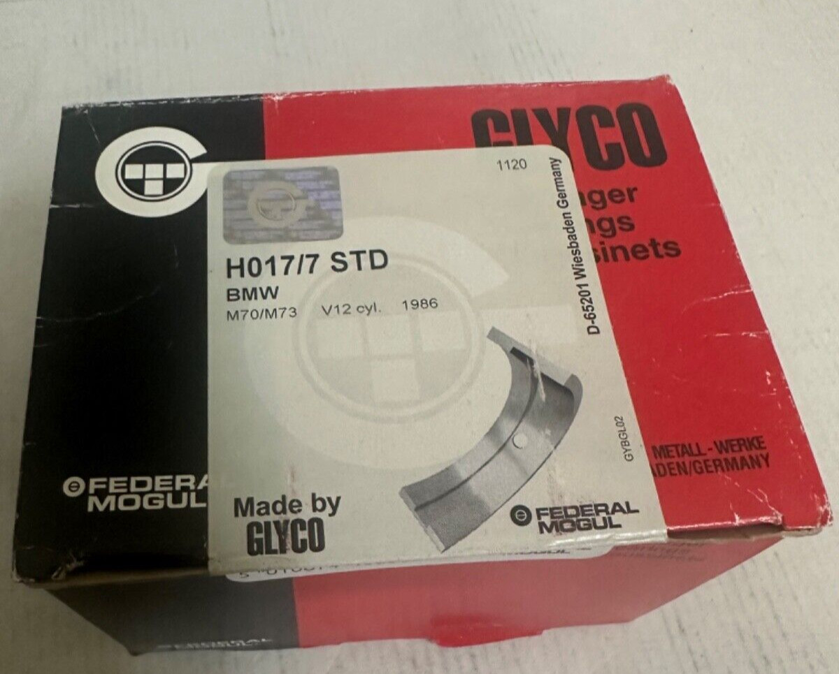 GLYCO Main Bearing Set H017/7 Fits Rolls Royce silver seraph BMW M70 M73 v12 cyl