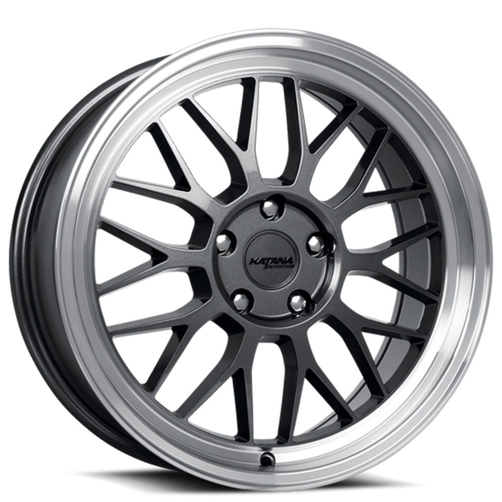 18x8 Katana Racing Wheels KR06 Gloss Gunmetal with Machined Lip Rims (4pcs) 18x8 Katana Racing Wheels KR06 Gloss Gunmetal with Machined Lip Rims (4pcs)