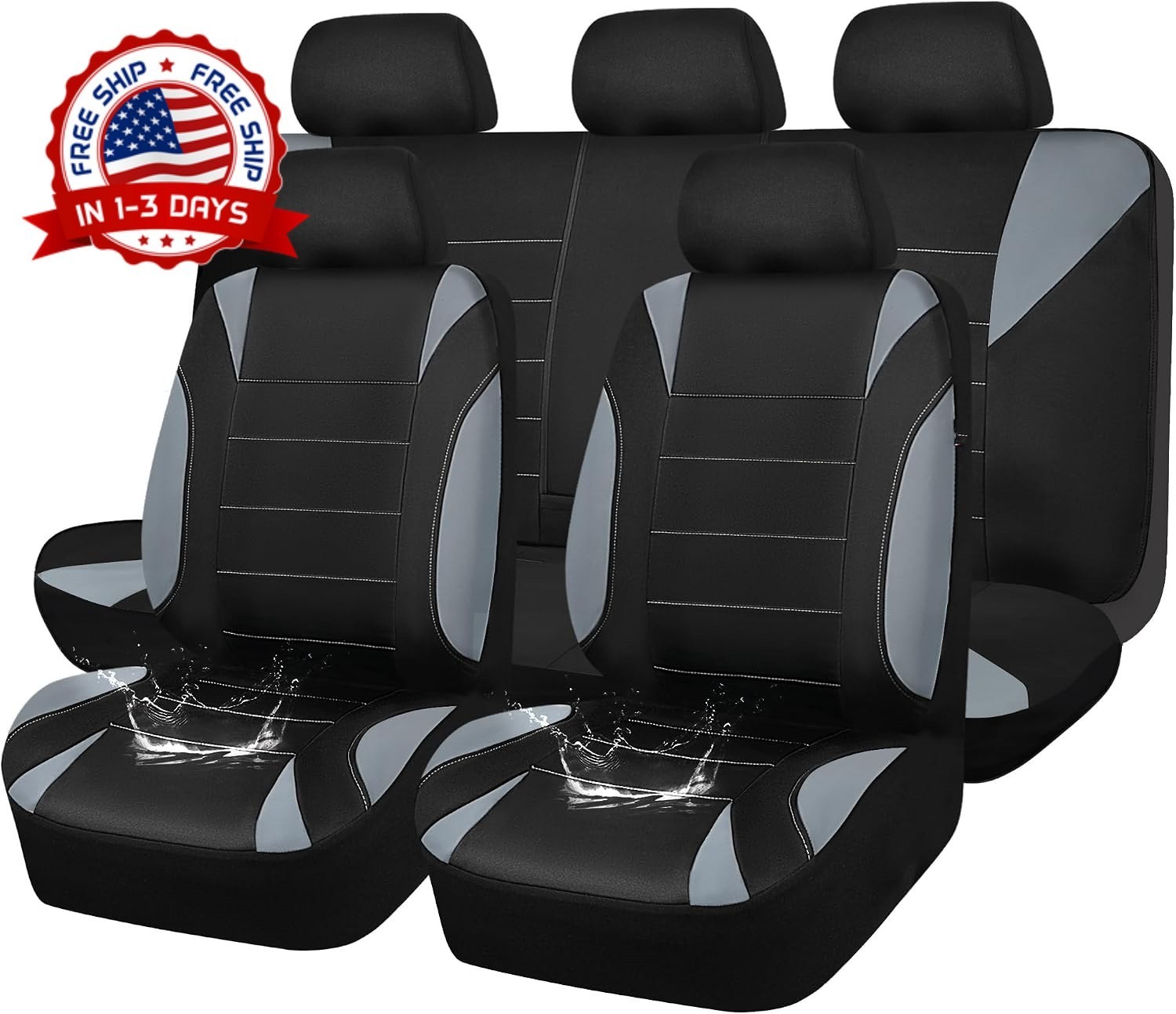 Juego completo de fundas para asientos de coche.