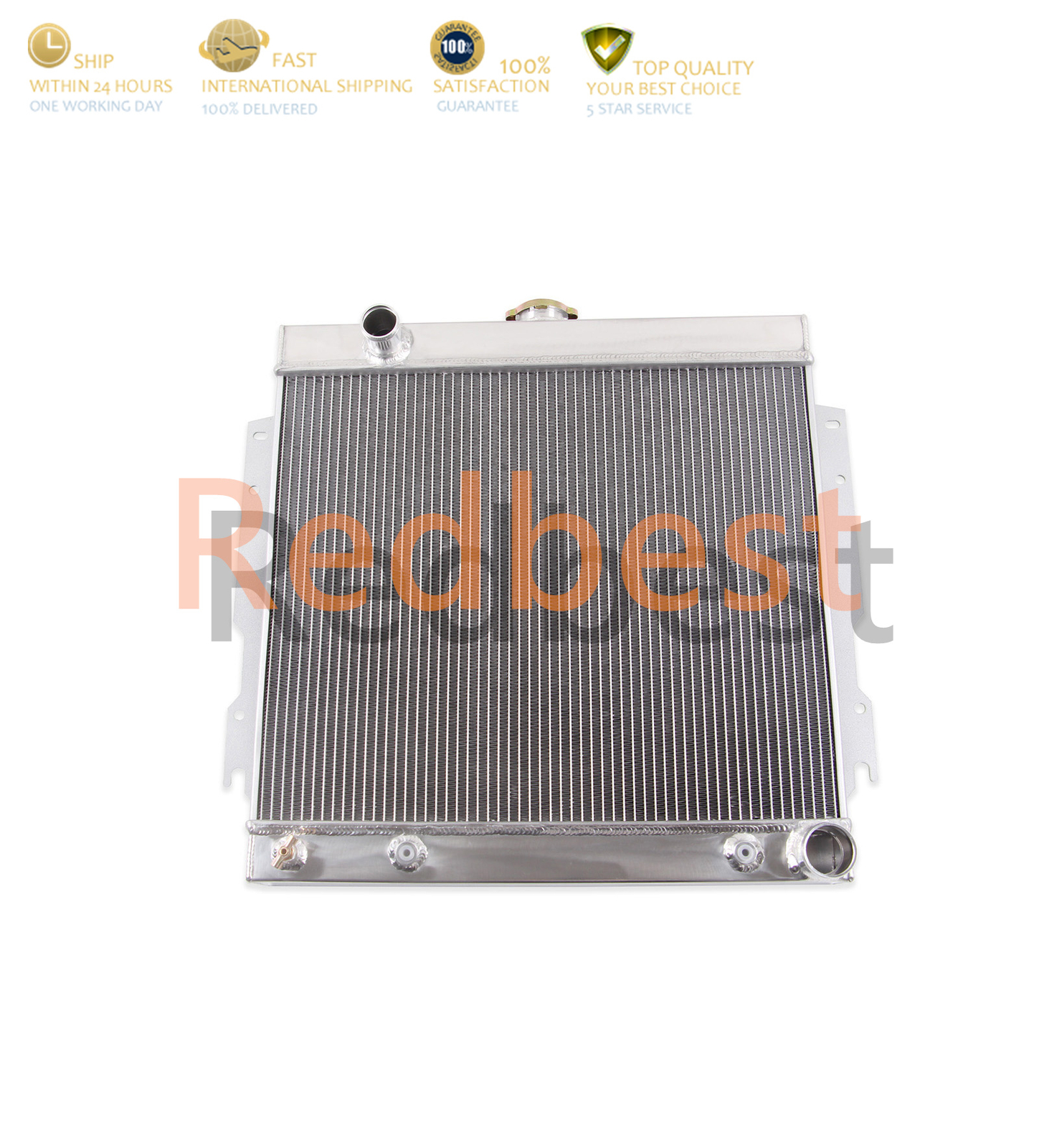Full Alum 4 Rows Radiator For Dodge D/B/W 100 200 300 Pickup Truck V8 1970-1979