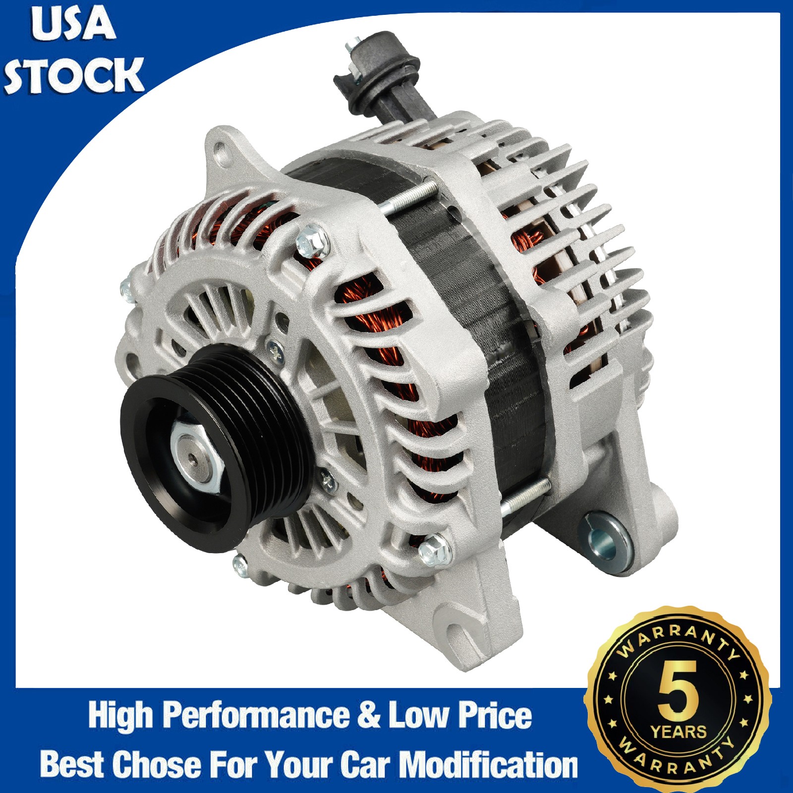 New 11273N Alternator Assembly for Lincoln MKZ 2007-2012 Ford Taurus 2008-2012