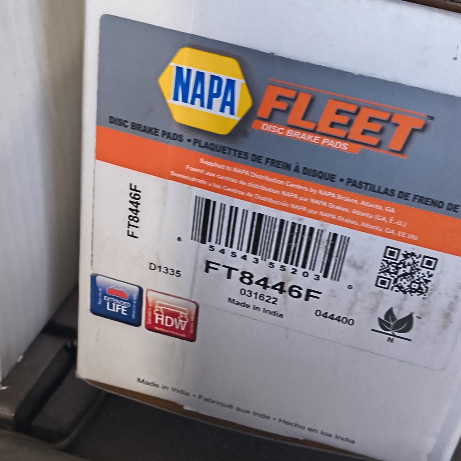Napa Fleet Disc Brake Pads Set of 2 New Sealed Napa Fleet Disc Brake Pads Set of 2 New Sealed