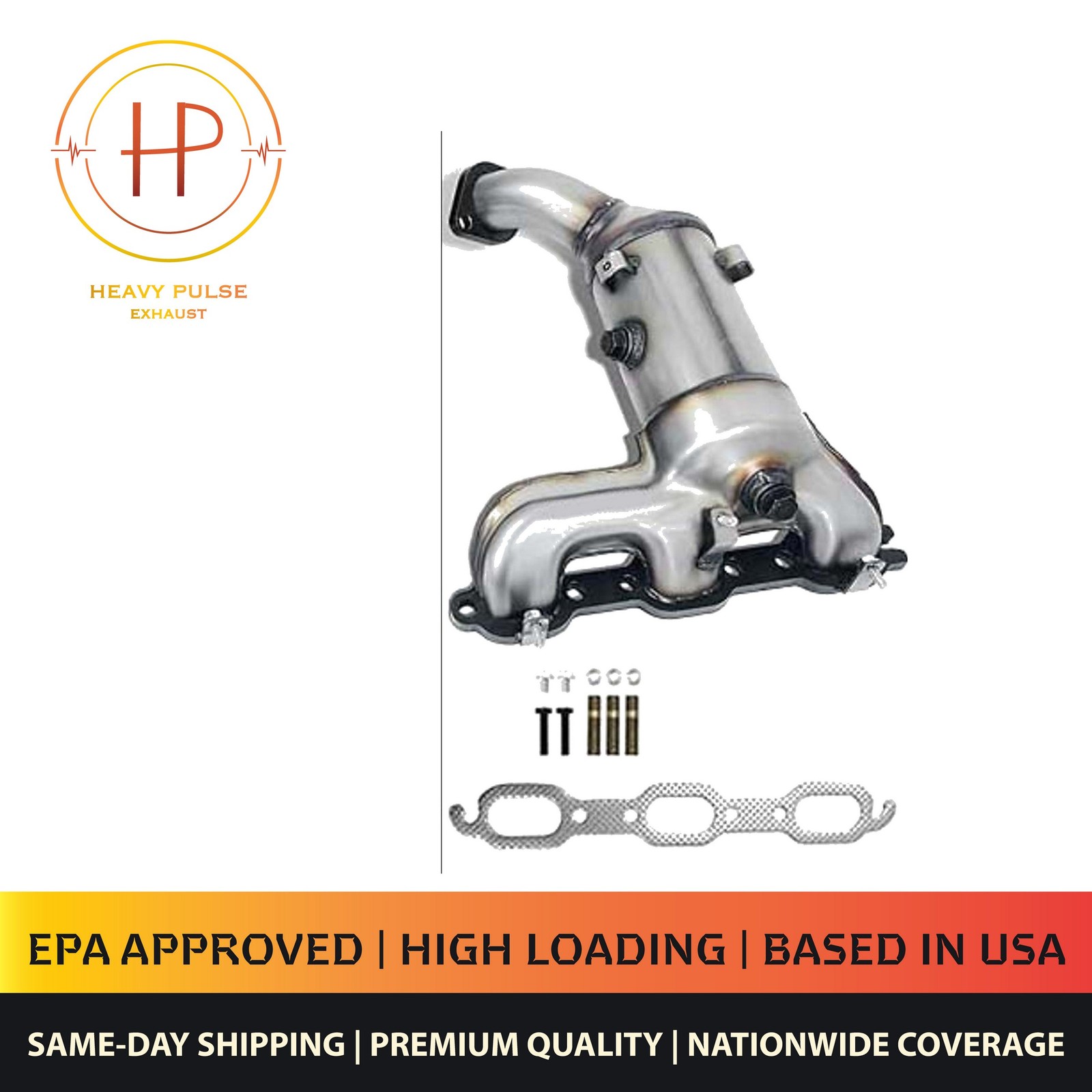 Front Left Catalytic Converter with Integrated Exhaust Manifold for 2009-2010 Do
