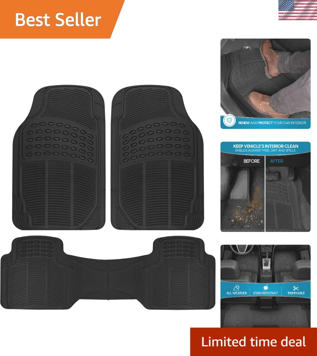 ProLiner Car Floor Mats for Cars Trucks SUV, 3-Piece All-Weather Heavy Duty R... ProLiner Car Floor Mats for Cars Trucks SUV, 3-Piece All-Weather Heavy Duty R...