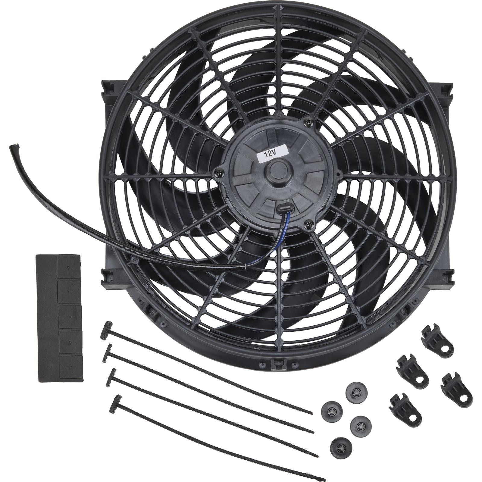 LowPro Universal Slim/Thin Electric Radiator Cooling Fan, 14 Inch