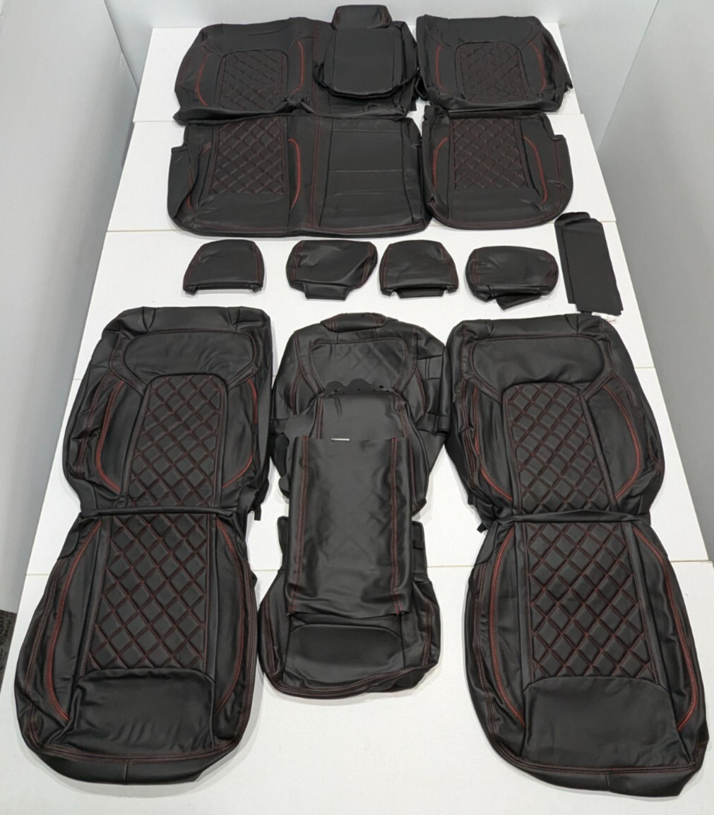 For Ram Crew Cab 1500 Big Horn Laramie TRX 2019-2026 Leather Seat Covers KR339