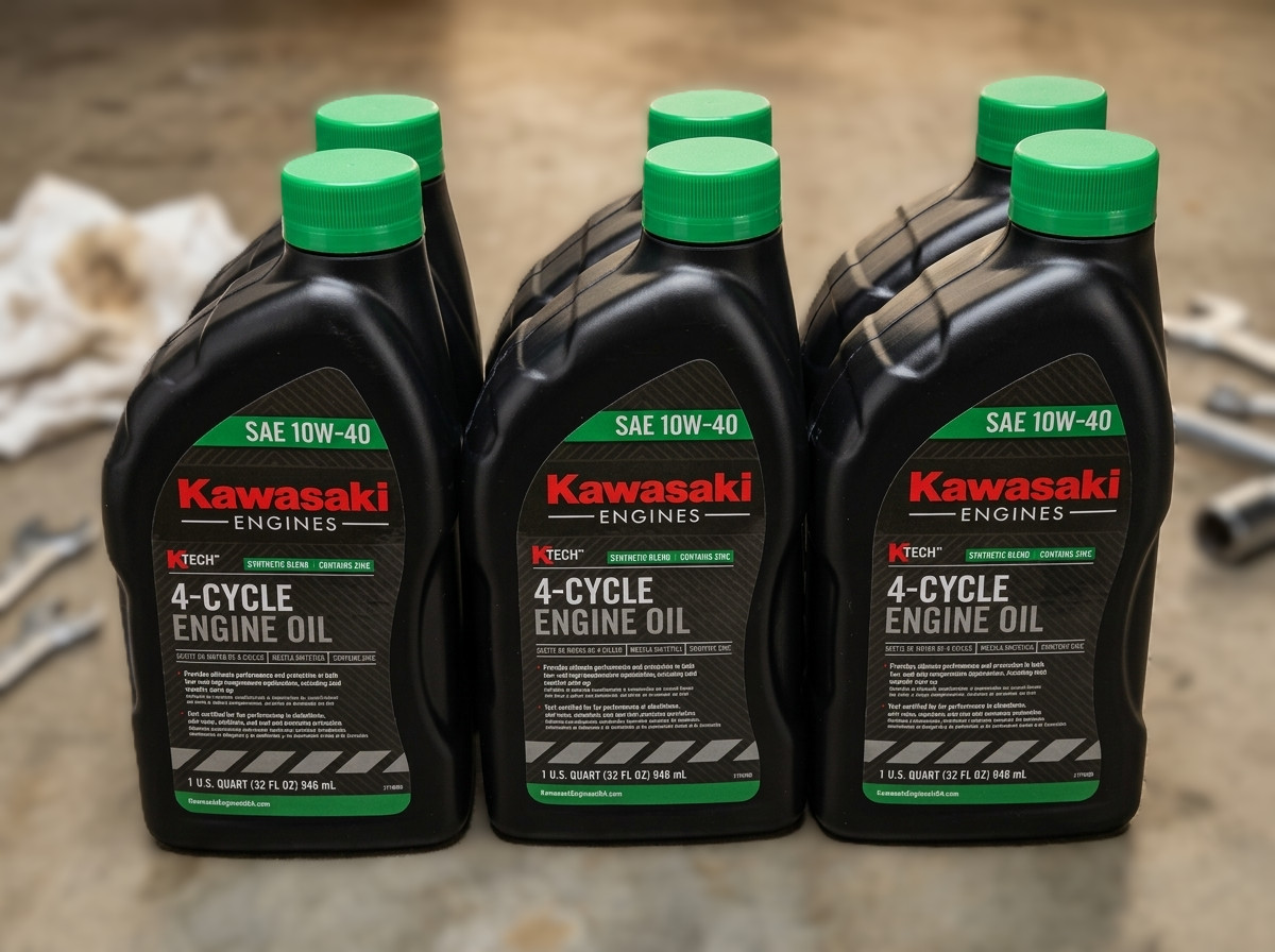 Kawasaki 6PK Genuine OEM 10W40 Motor Oil Quart 4-Cycle K-Tech 99969-6296
