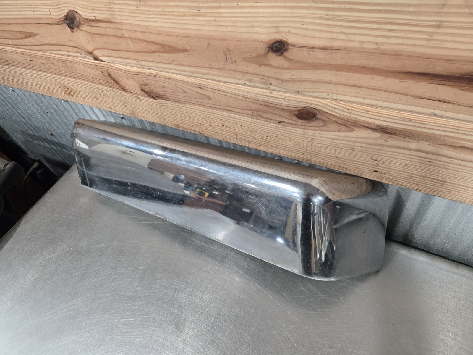 84-88 toyota pickup OEM rear chrome driver side end 84-88 toyota pickup OEM rear chrome driver side end