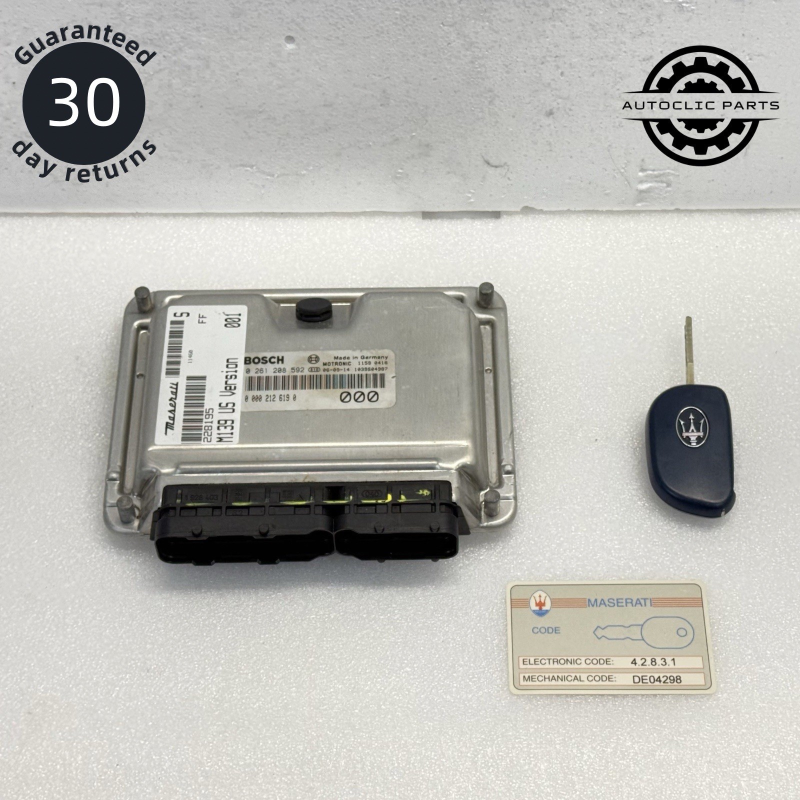 03-07 Maserati Quattroporte M139 ECU TCM Computer Engine Module w/ Key Genuine
