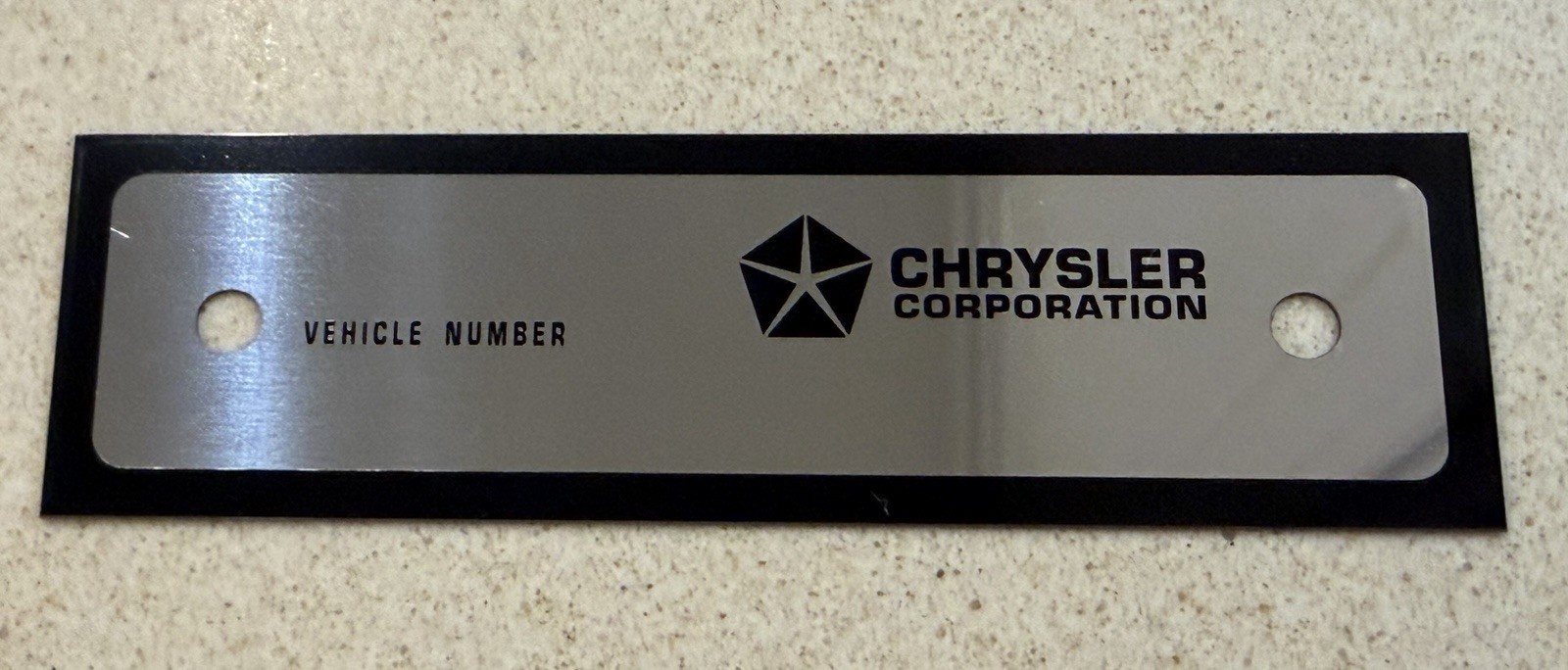 CHRYSLER MOPAR Data Tag ID Plate **BLANK**