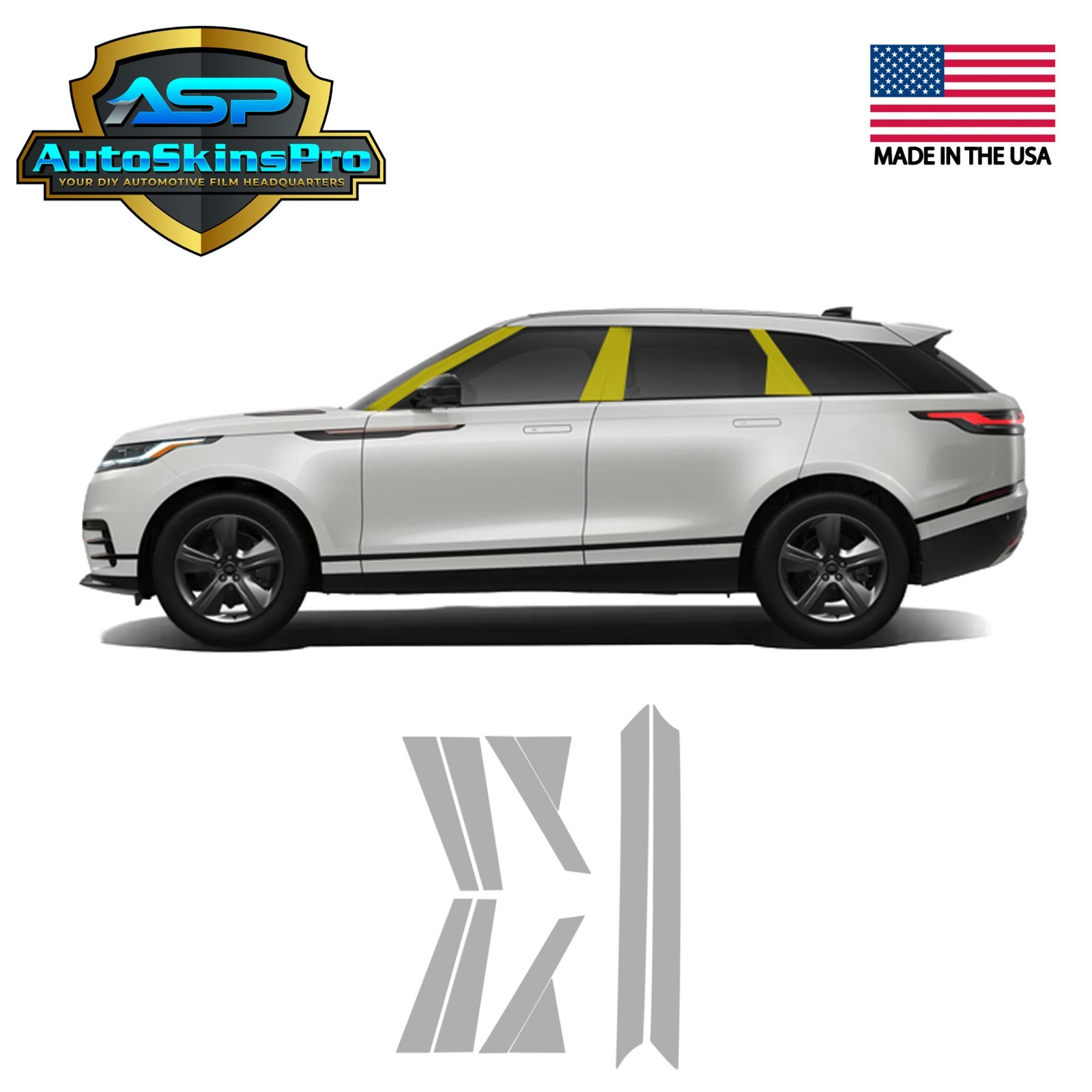 Precut Paint Protection Film for 2018-2026 Land Rover Velar 4D SUV A B C Pillars