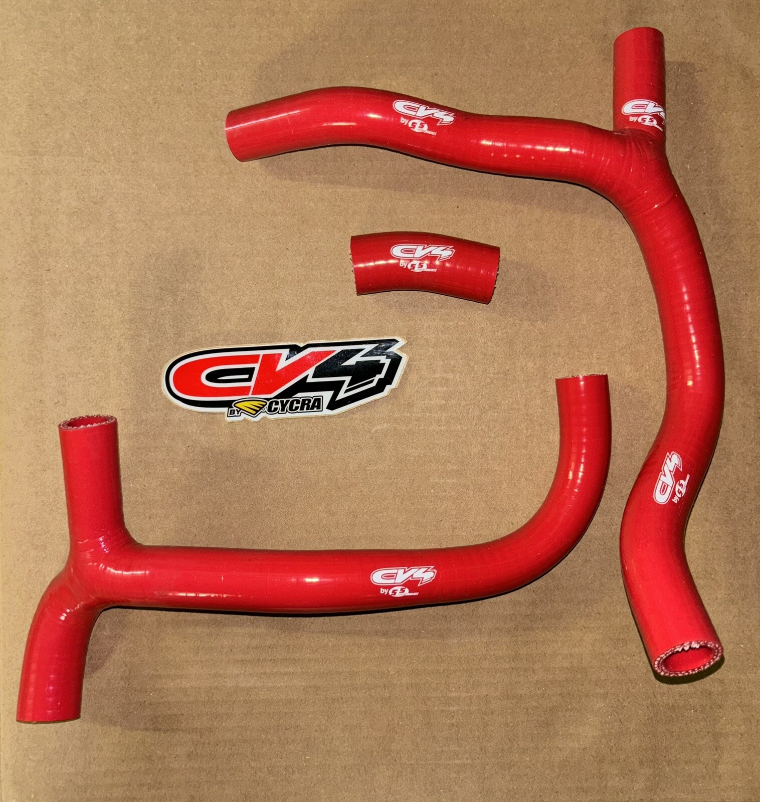 2009-2012 Honda Crf450r CV4 Radiator Hose Kit Red 2009-2012 Honda Crf450r CV4 Radiator Hose Kit Red