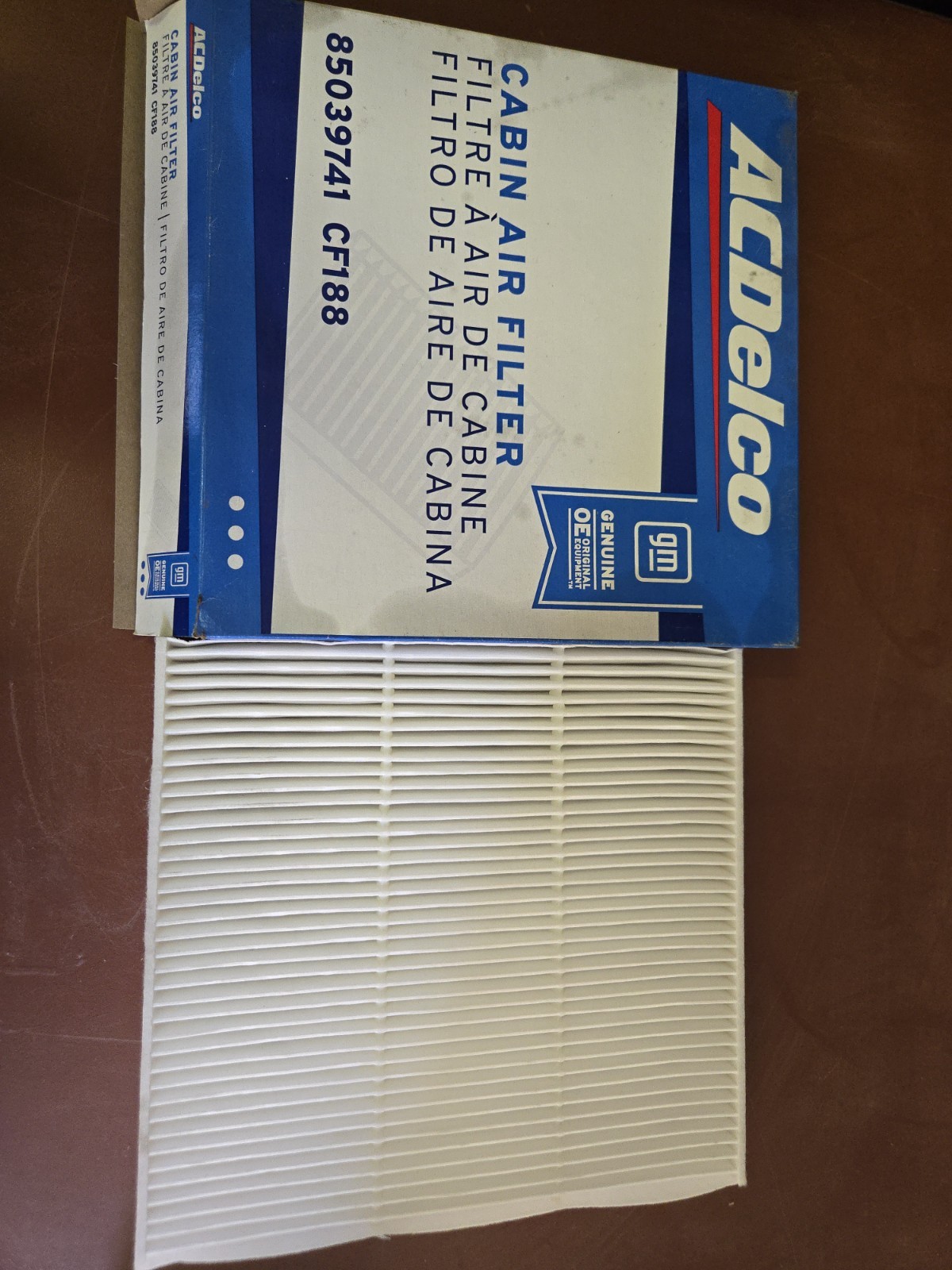 Gm Acdelco Cabin Air Filters  23281440,  85039741 New 