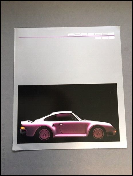 Porsche 959 Vintage Car Sales Brochure Catalog - 1987 1985 1986