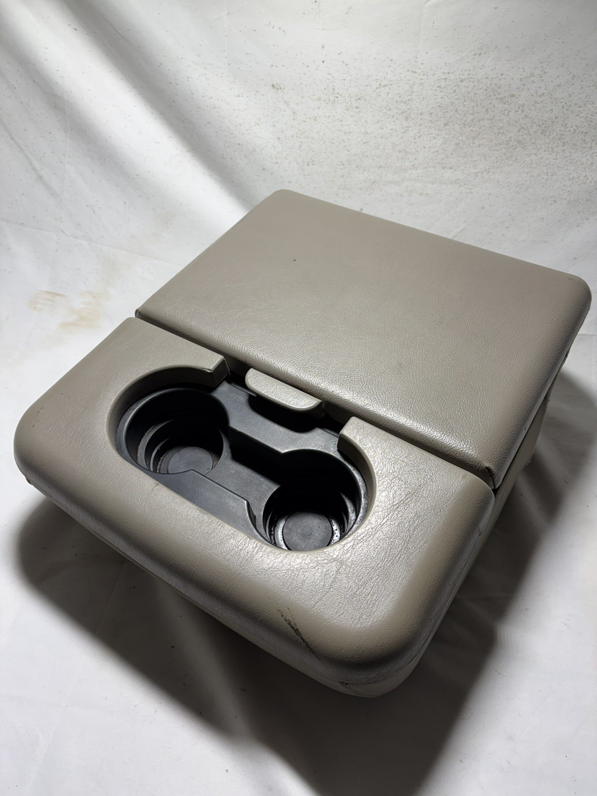 Ford F250 F350 99-10  Center Console JUMP SEAT Storage Armrest Leather Gray 630