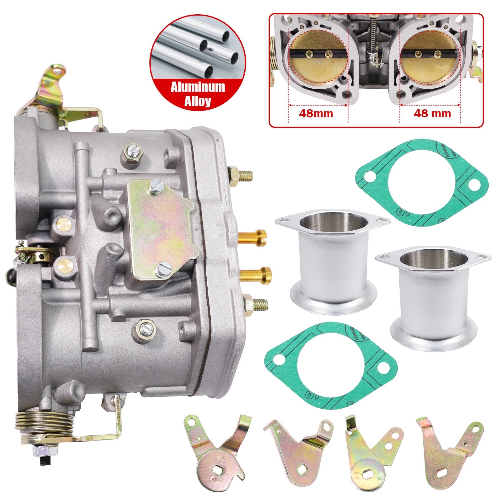 New 48IDF 2 BARREL Carburetor For Volkswagen Beetle Jaguar Porsche 19030018
