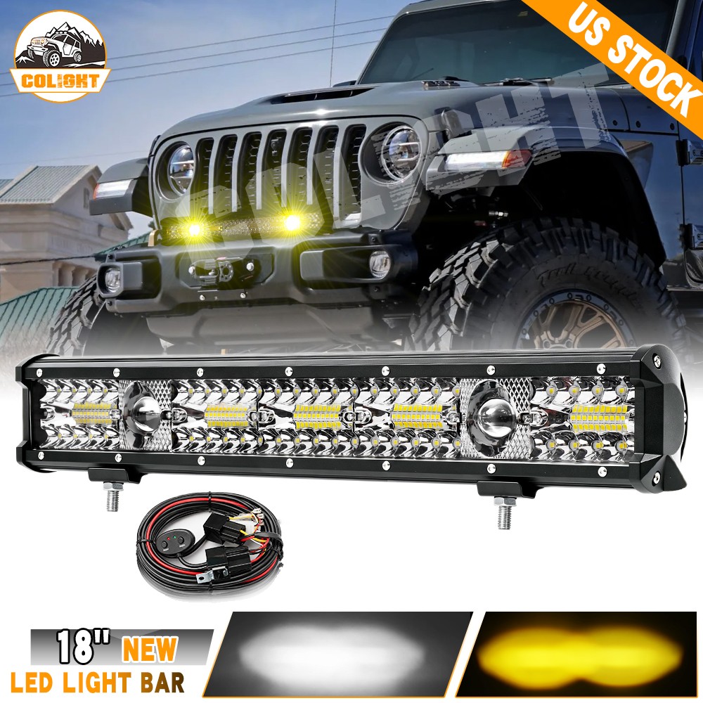 18Inch LED Light Bar Spot Flood Work Laser Driving OffRoad ATV 4WD Truck UTV 20