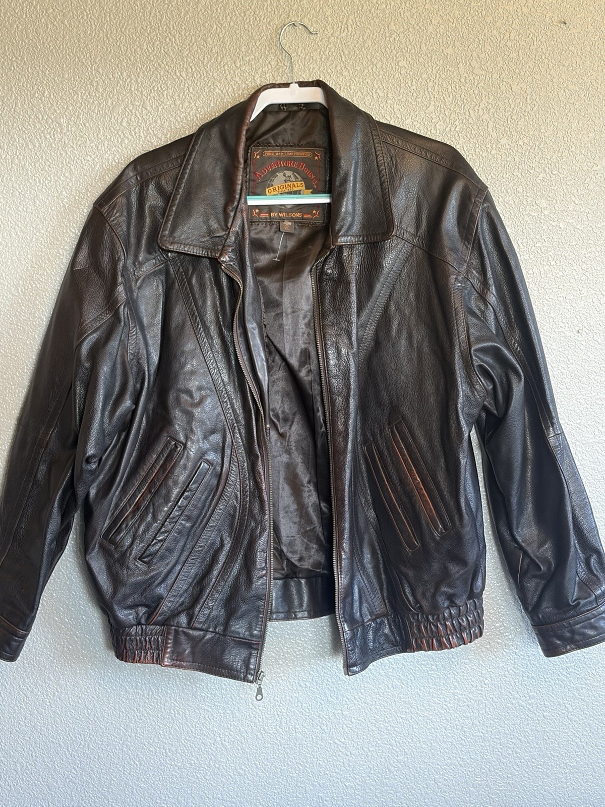 Vintage Genuine Leather Jacket Originals By Wilson Adventure Bound Since 1988 Vintage Genuine Leather Jacket Originals By Wilson Adventure Bound Since 1988