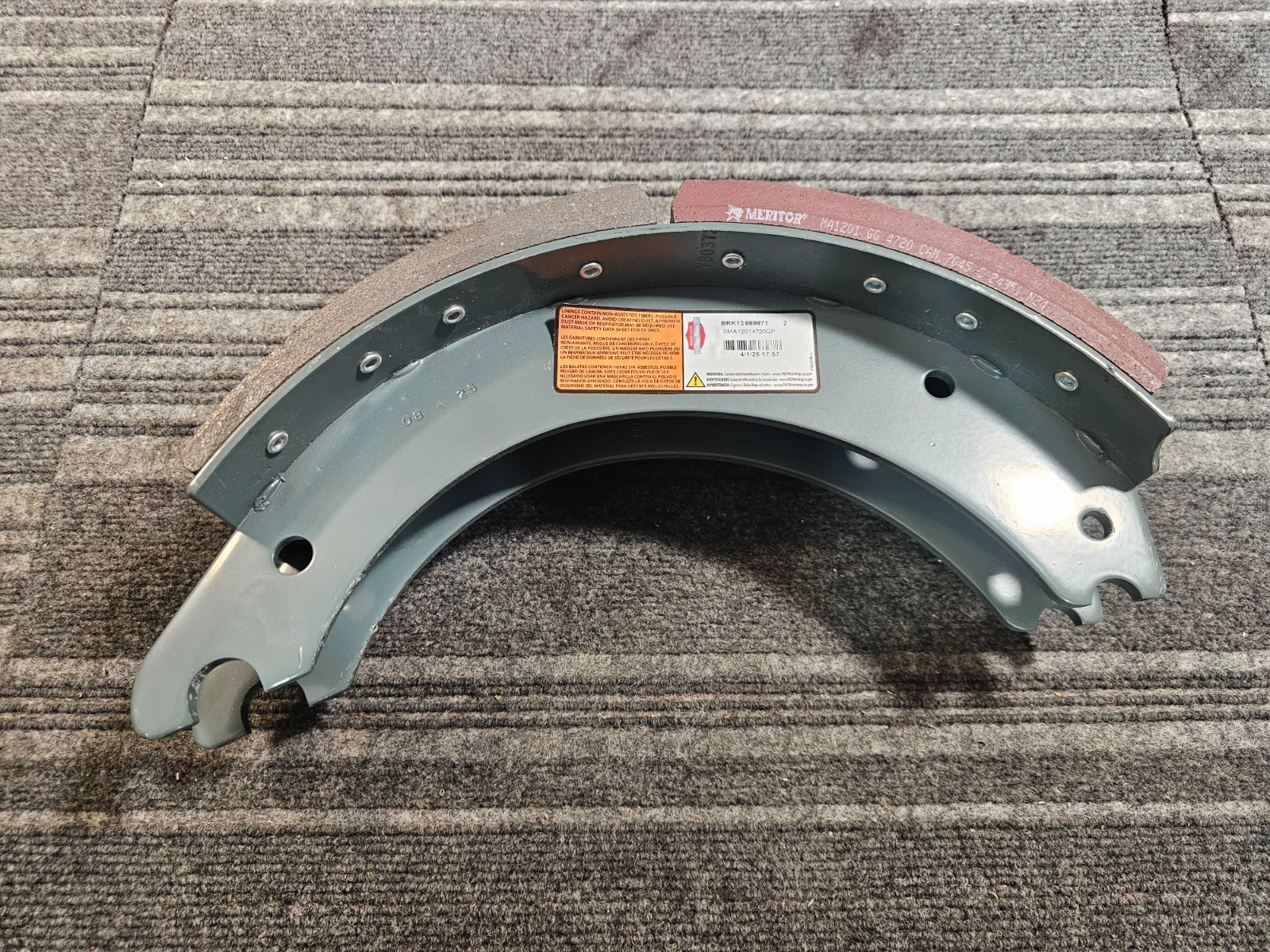 Meritor SMA12014720QP BRK13889971 Brake Shoe MA1201 Lining Platinum Shield III