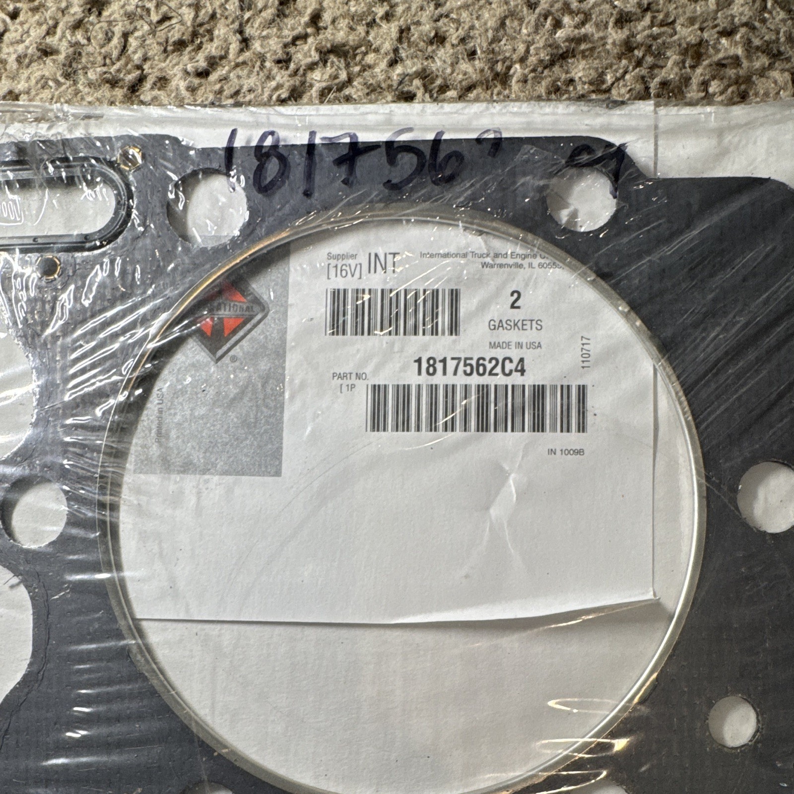 International Trucking Head Gasket 1817562C4 - 1 Head Gasket - OEM Original International Trucking Head Gasket 1817562C4 - 1 Head Gasket - OEM Original