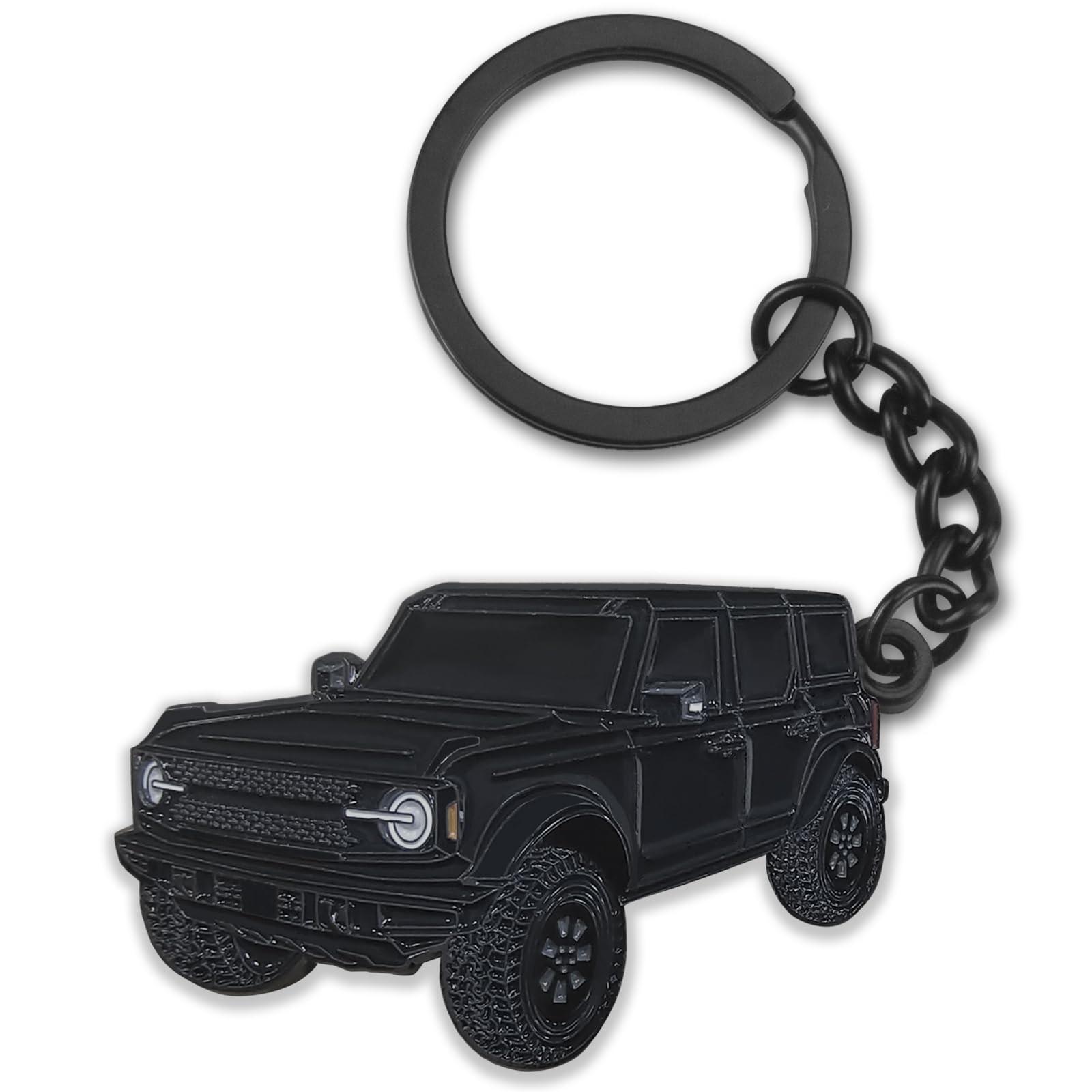 glahorse For Ford Bronco Keychain,4 Door Metal Keychain Small, Black glahorse For Ford Bronco Keychain,4 Door Metal Keychain Small, Black