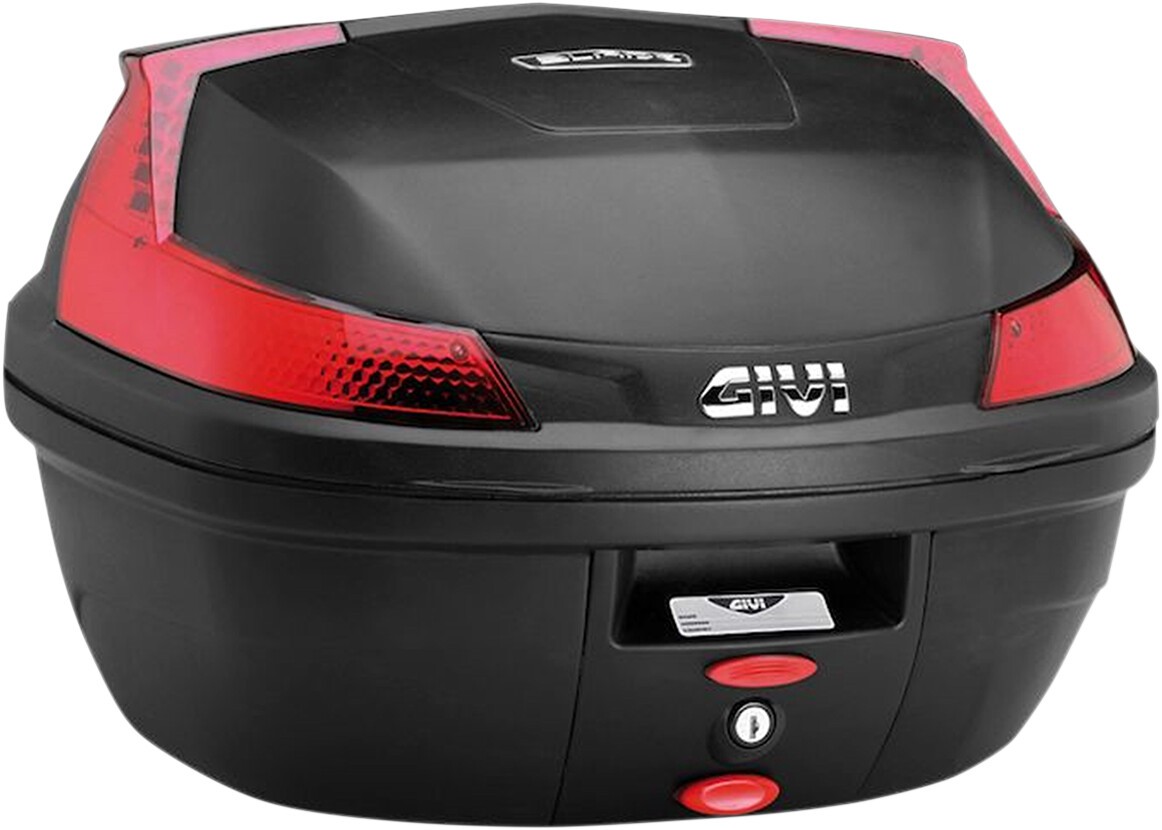 GIVI B37NA Monolock Blade Top Case 37L Matte Black Red Lenses