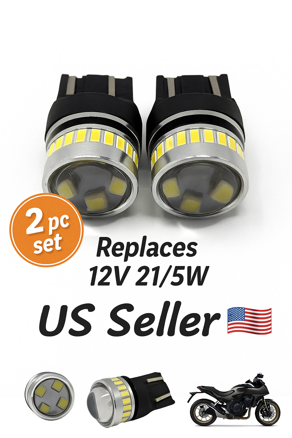 🌟Pair LED Turn Signal Bulbs for Honda ST1300/1300A/1300PA 2003–2018 ⬆️Brightnes