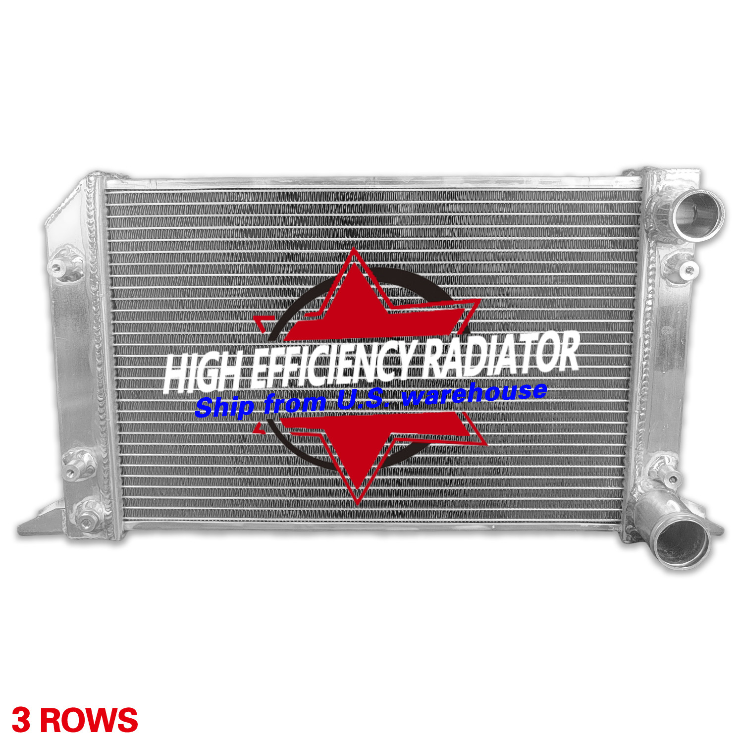 Cooling Crossflow Radiator Fit VW Scirocco / Pro Stock Style Full Aluminum 3Row