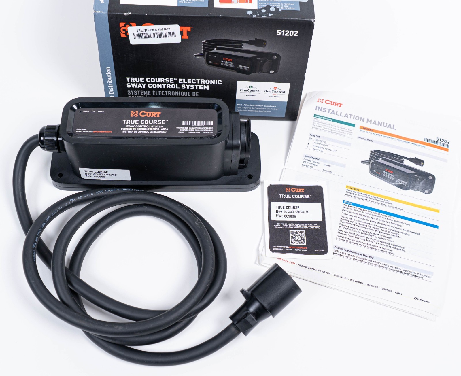 CURT 51202 True Course Advanced Bluetooth Trailer Sway Control System CURT 51202 True Course Advanced Bluetooth Trailer Sway Control System