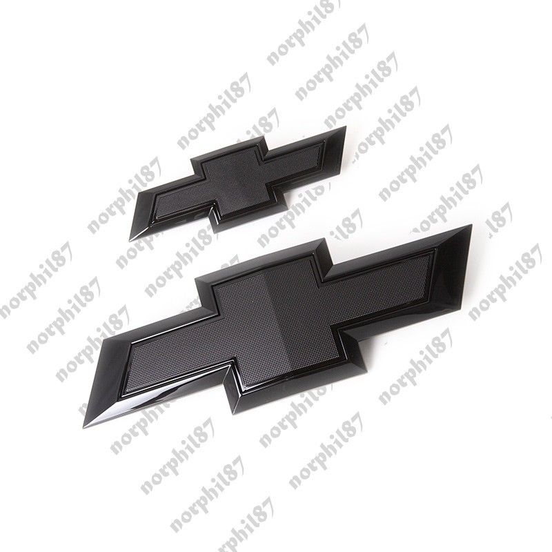 New 2021-2026 Suburban Tahoe Front & Rear  Gloss Black Bowtie Emblems Kit OEM
