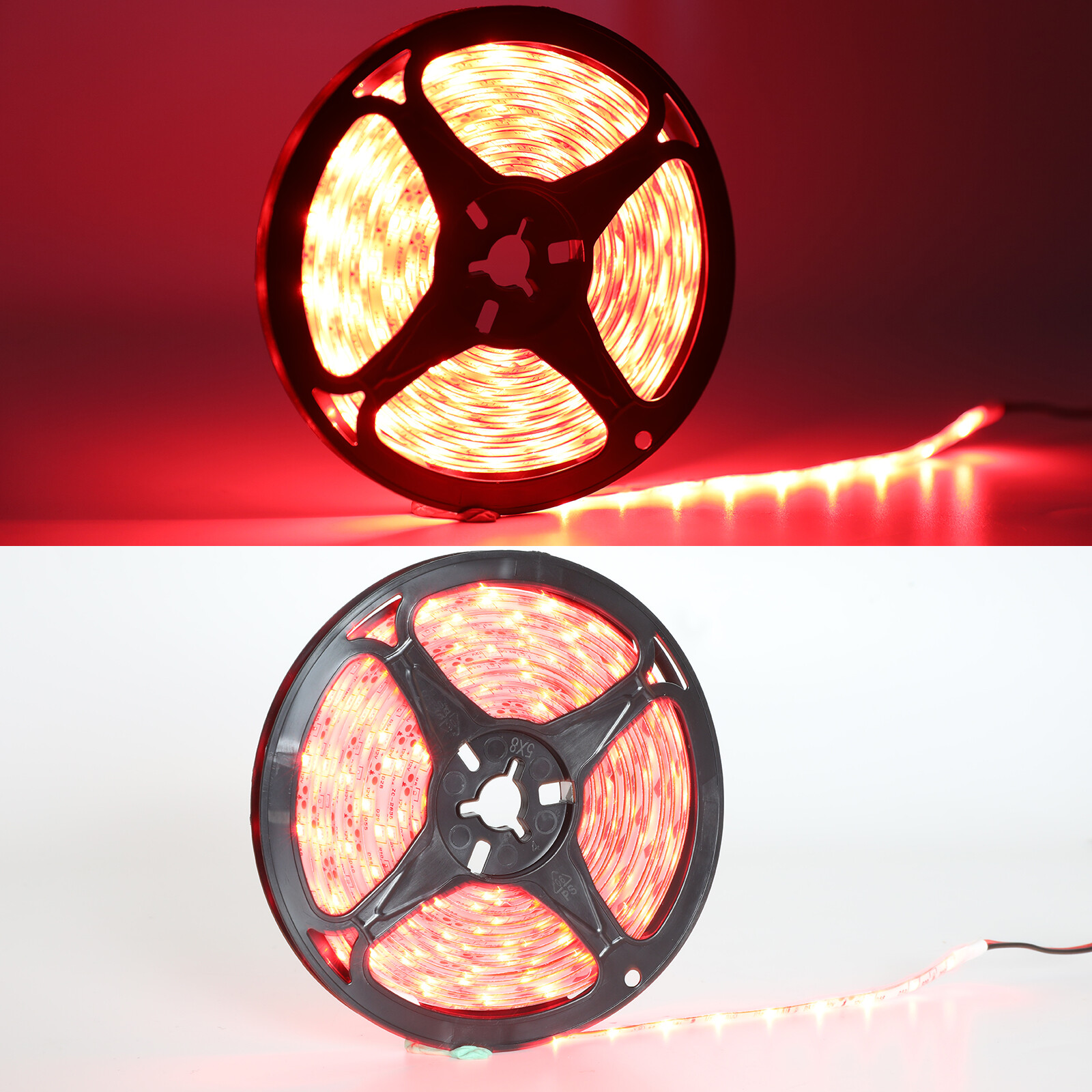Waterproof Red LED Strip Light 12V 5M 2835 SMD 300 Leds Lights + Dimmer