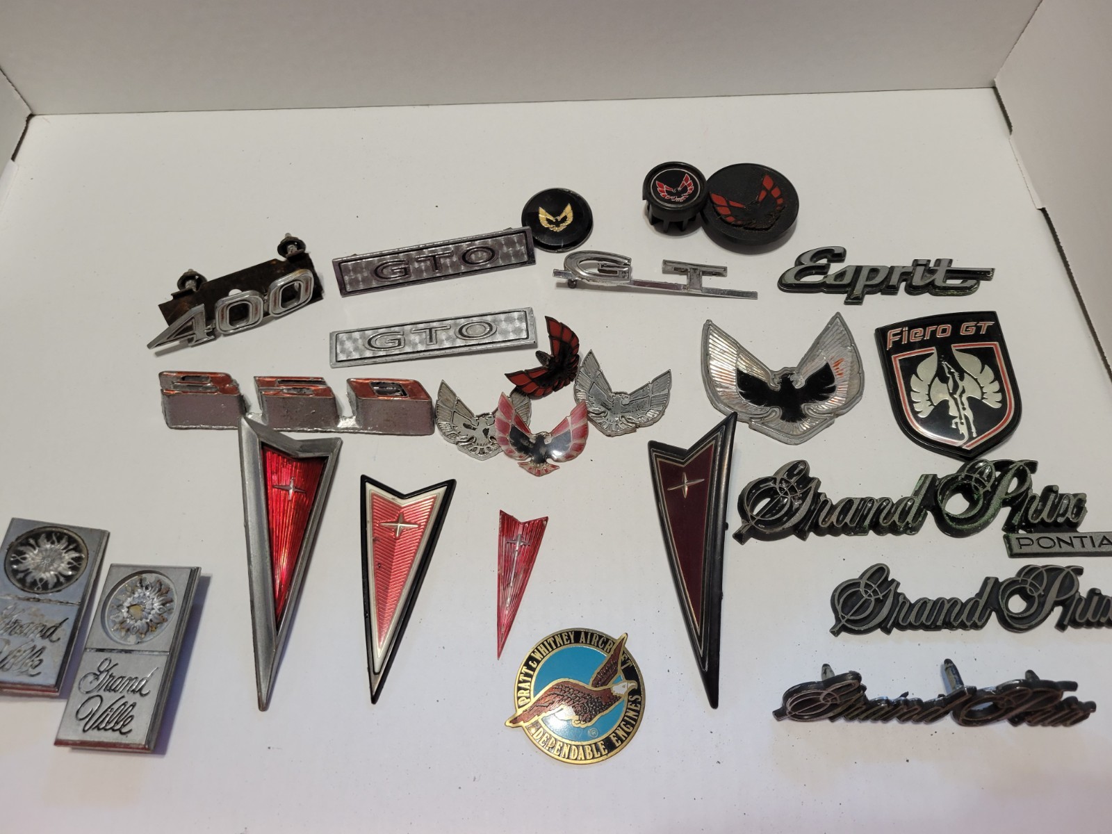 Vintage Pontiac Firebird, Grand Prix, GTO, Fiero GM Badge Emblem Lot For Restore