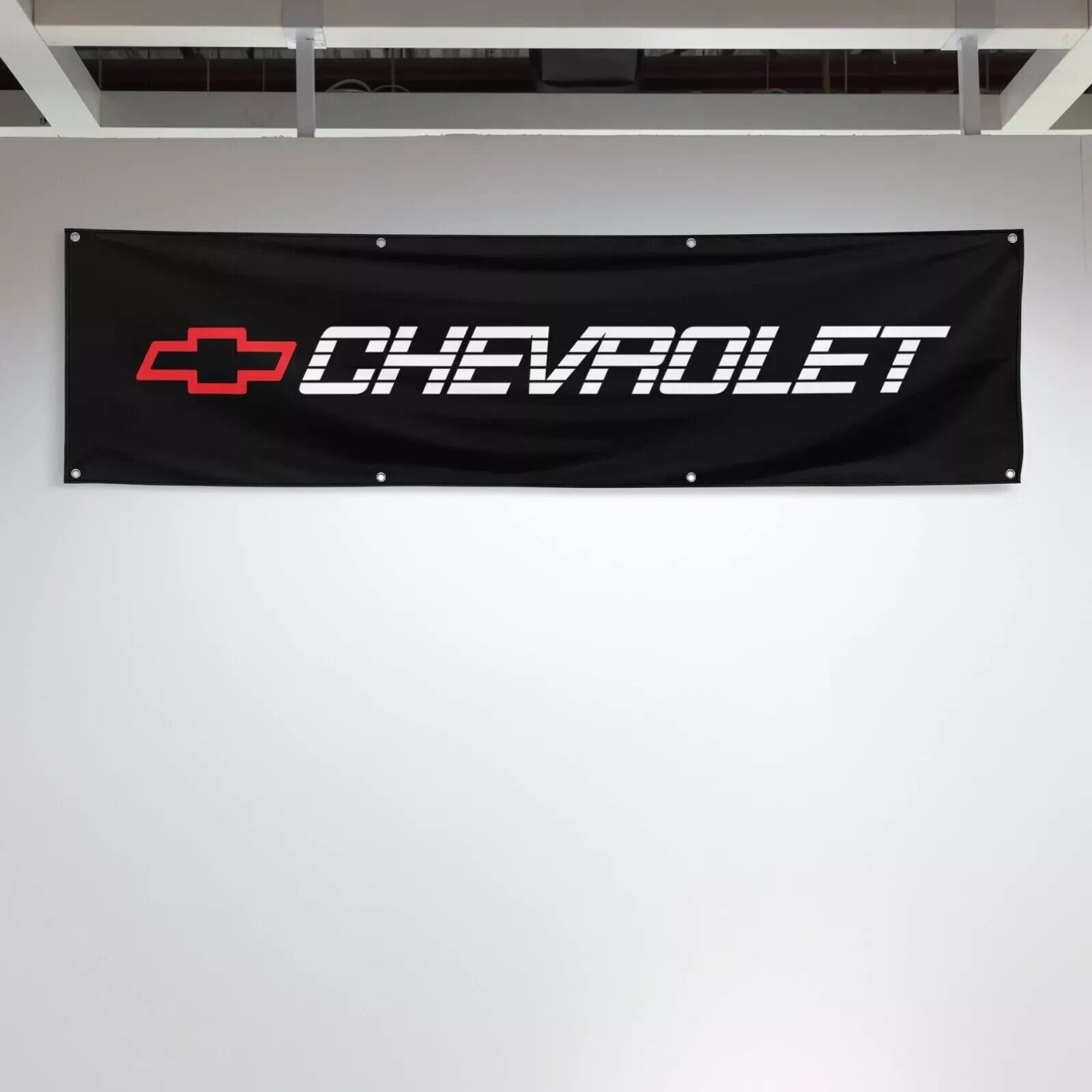 Chevrolet 2x8 ft Flag Red Bowtie Design Car Truck Racing Show Garage Banner