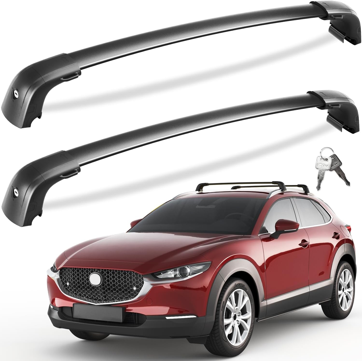 Tuyoung Roof Rack Cross Bars for 2020-2026 Mazda CX-30 Lockable 300lb