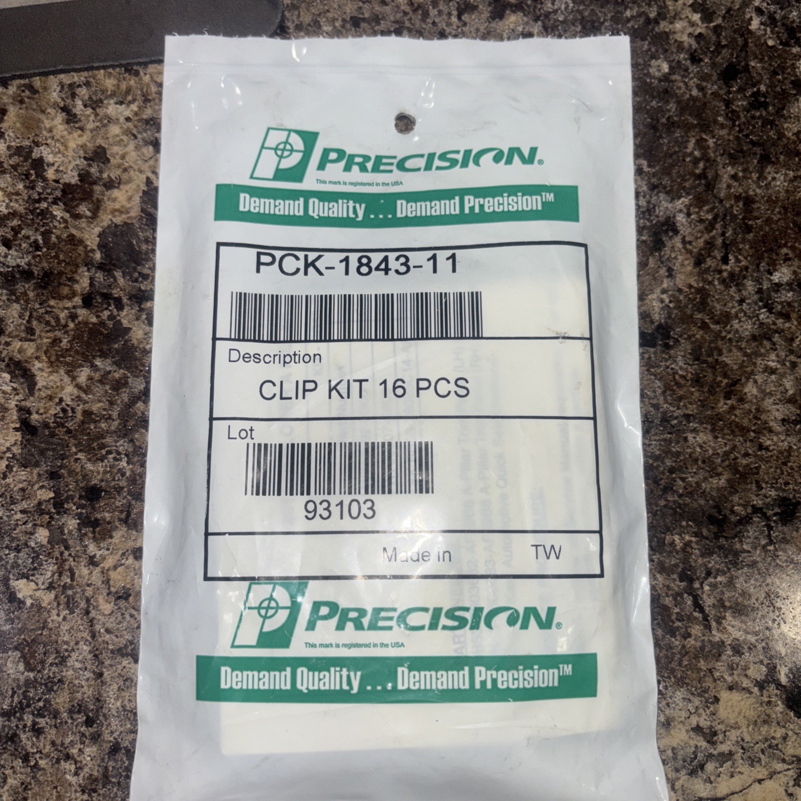 Precision PCK-1843-11 Windshield Side Molding Clip Kit 16 Piece Set Precision PCK-1843-11 Windshield Side Molding Clip Kit 16 Piece Set