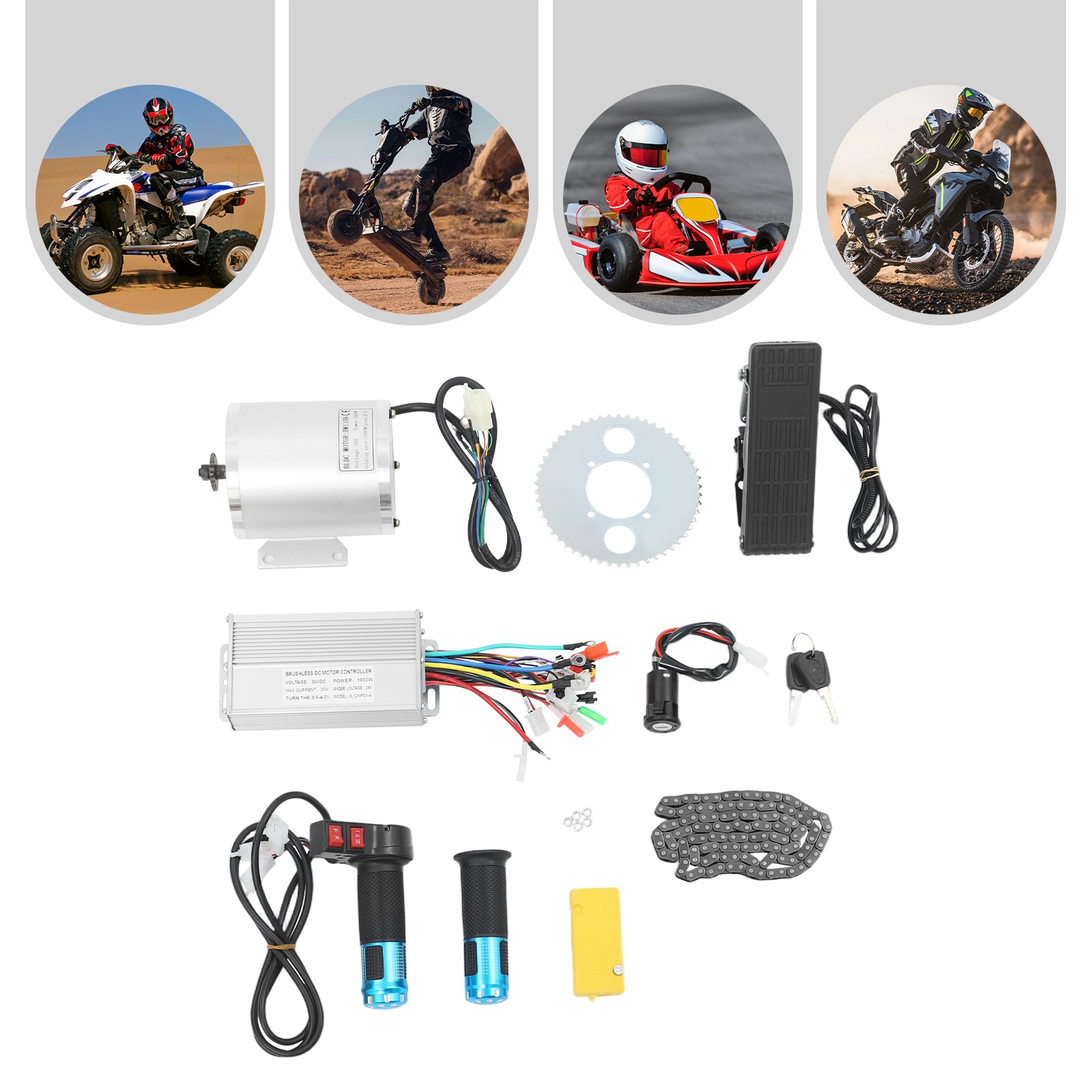 36V 1000W Electric Brushless DC Motor Kit Electric Motor Kit with Controller