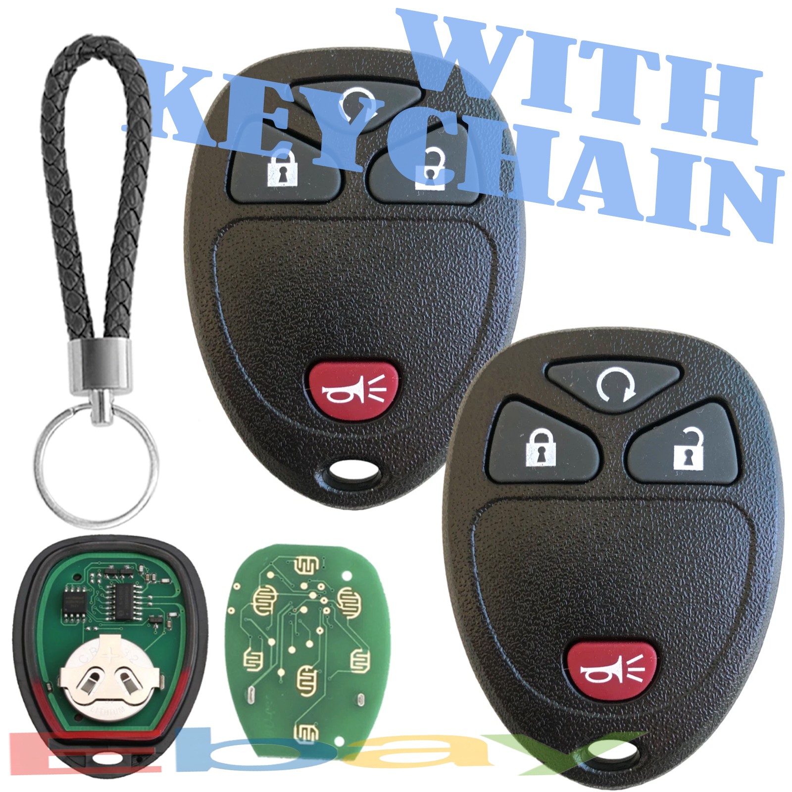 2 replacement Fit your OEM Chevrolet Silverado Keyless Remote Fob Key,no logo ✅