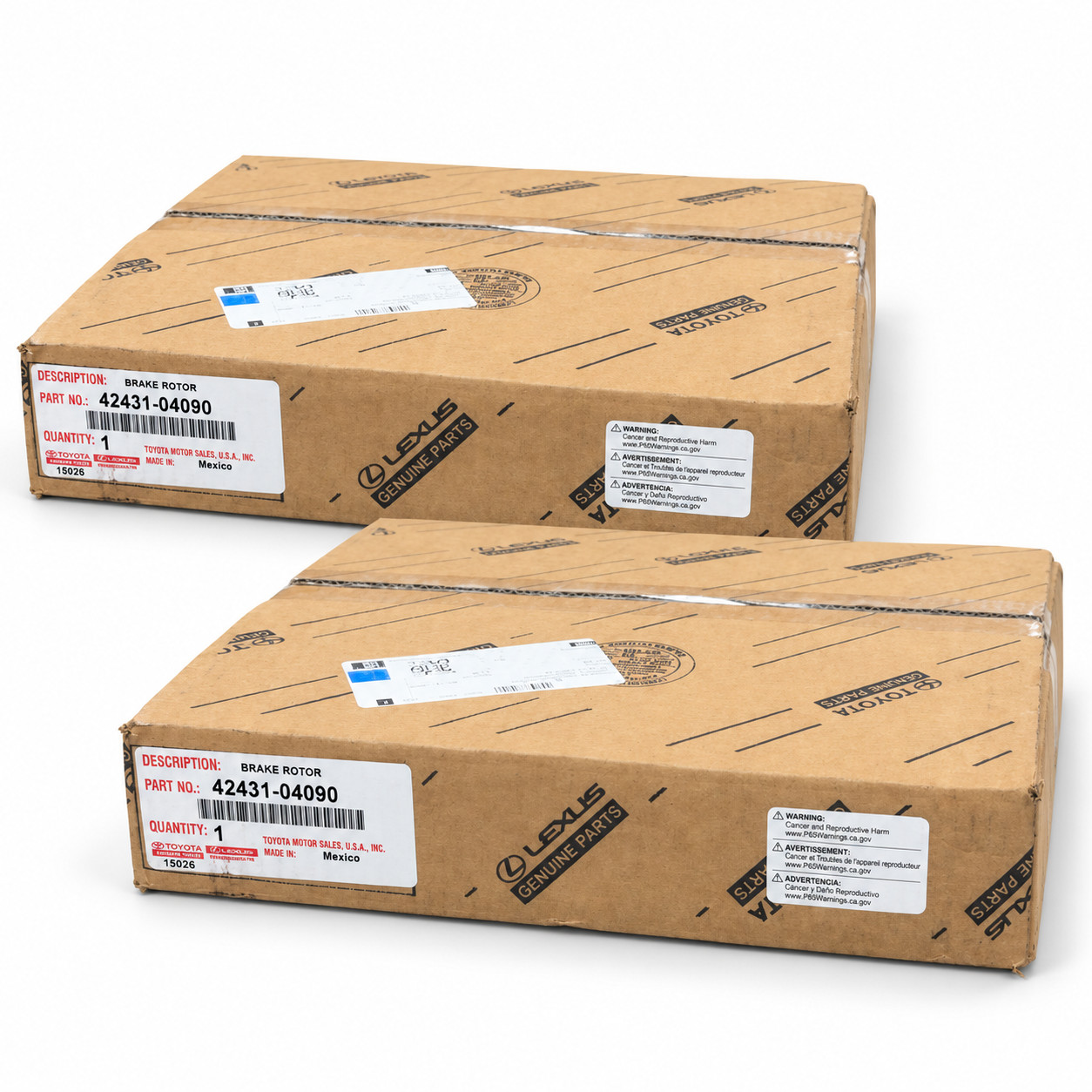 New Toyota OEM Rear Brake Rotor for 2020-2025 Highlander